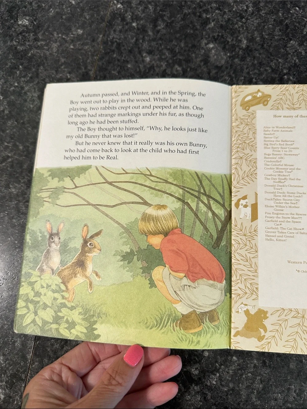 Little Golden Book The Velveteen Rabbit - 1992